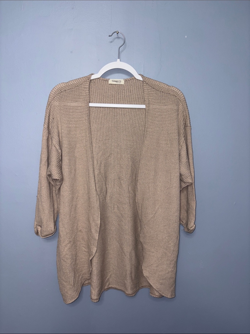 Ginger G • Beige Knit Cardigan